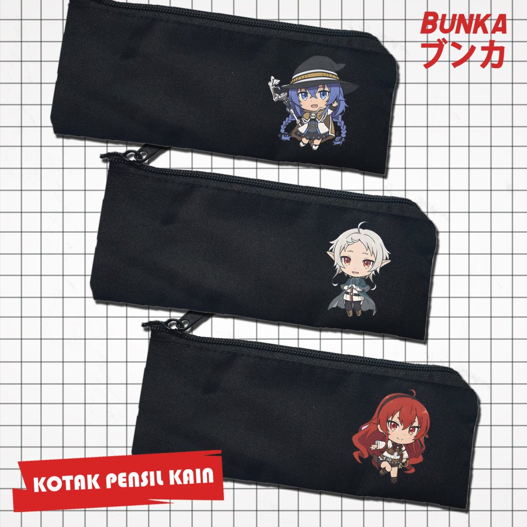 

Pouch Tempat Pensil Anime Mushoku Tensei Murah Bahan Souvenir Pernikahan Bisa Bayar Ditempat cod Gift Anniversary Couple Hampers Kado