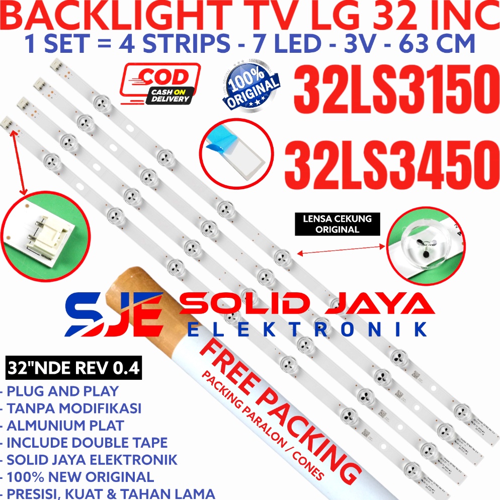 KODE R26H BACKLIGHT TV LED LG 32 INC 32LS315 32LS345 32LS LAMPU BL 7K CEKUNG 7 KANCING 7LED 32NDE RE