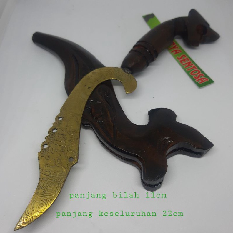 TERLARISSS Kujang Kuningan Sedeng Ada Rajah Sandangan Kayu Ukir