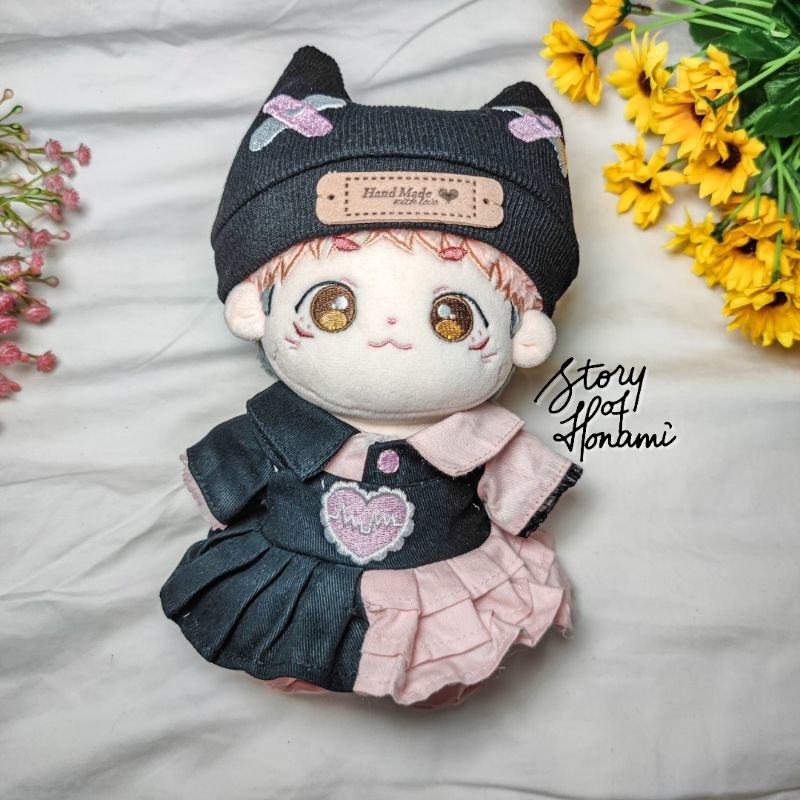 RUMI SET - BAJU DOLL 20 CM SET BAJU ROK ATASAN TOPI ROMPI SEPATU KPOP COTTON