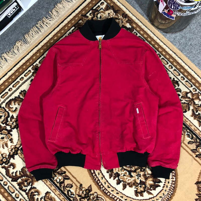 VINTAGE CARHARTT RED BOMBER JACKET 90s