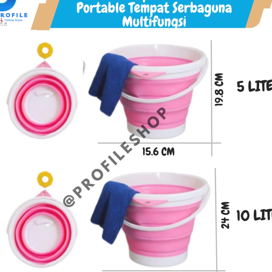 FG2 Ember Lipat Portable Tempat Serbaguna Multifungsi  Ember Silicone Ember Kekinian Ember serbaguna