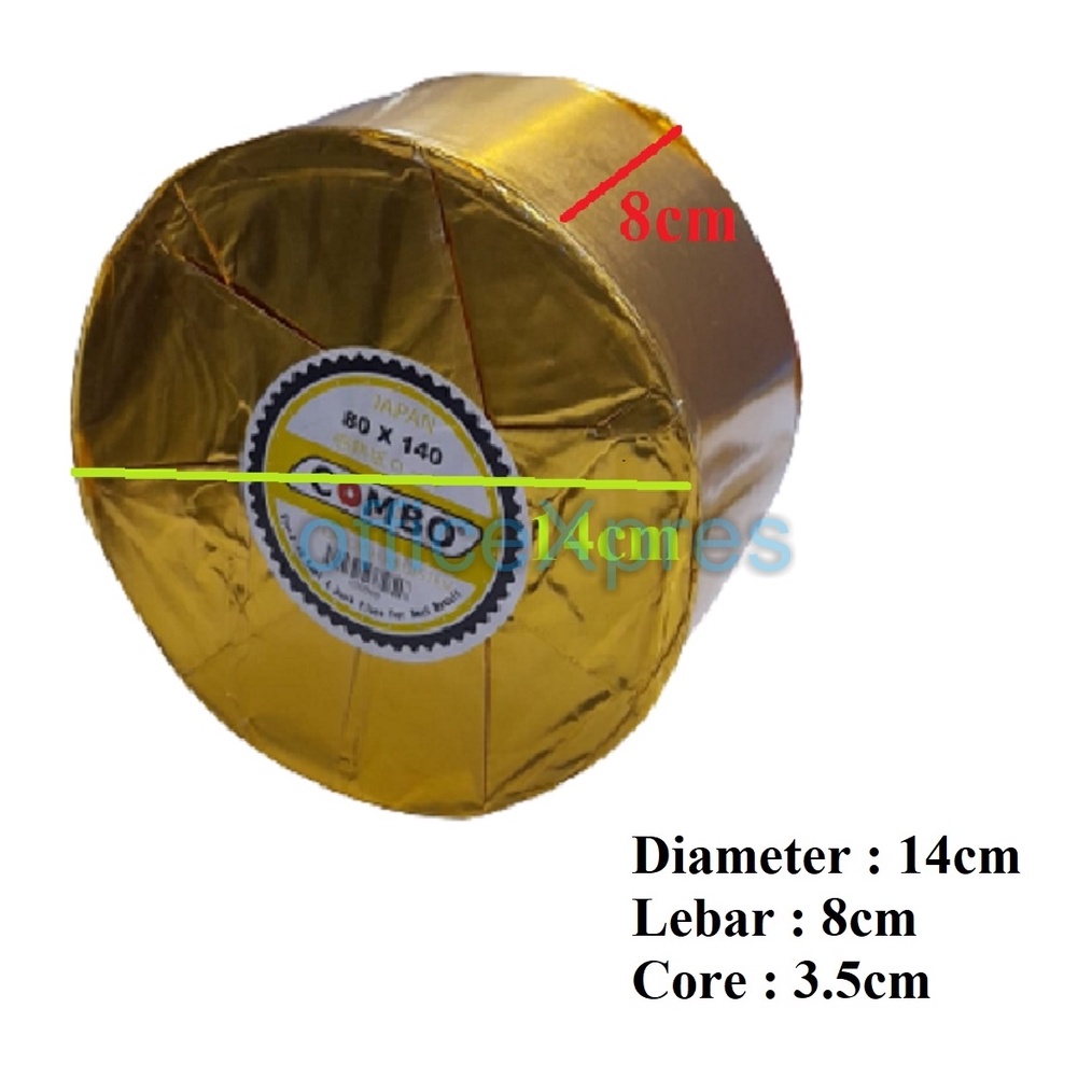 

KODE X6D Kertas Struk Kasir Jumbo Kertas Thermal 8 x 14 Kertas Kasir ATM Paper Roll Jumbo 8x14