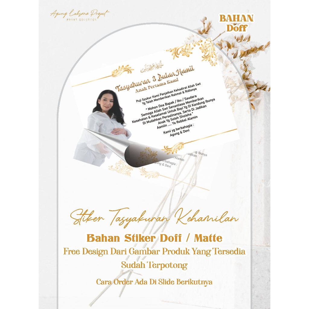 

Stiker Tasyakuran Kehamilan 3 Bulanan 7 Bulanan Bahan Doff / Matte