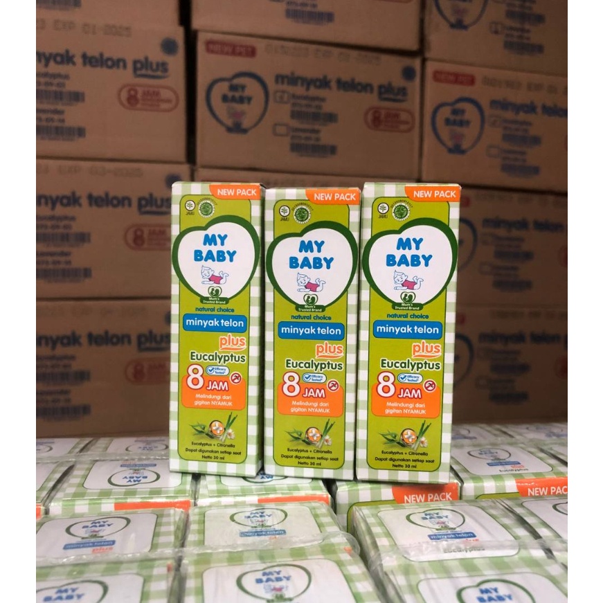 

HJ6 Paket 3 pcs 3 ml My Baby Minyak Telon Plus Minyak Anti Nyamuk 8 Jam