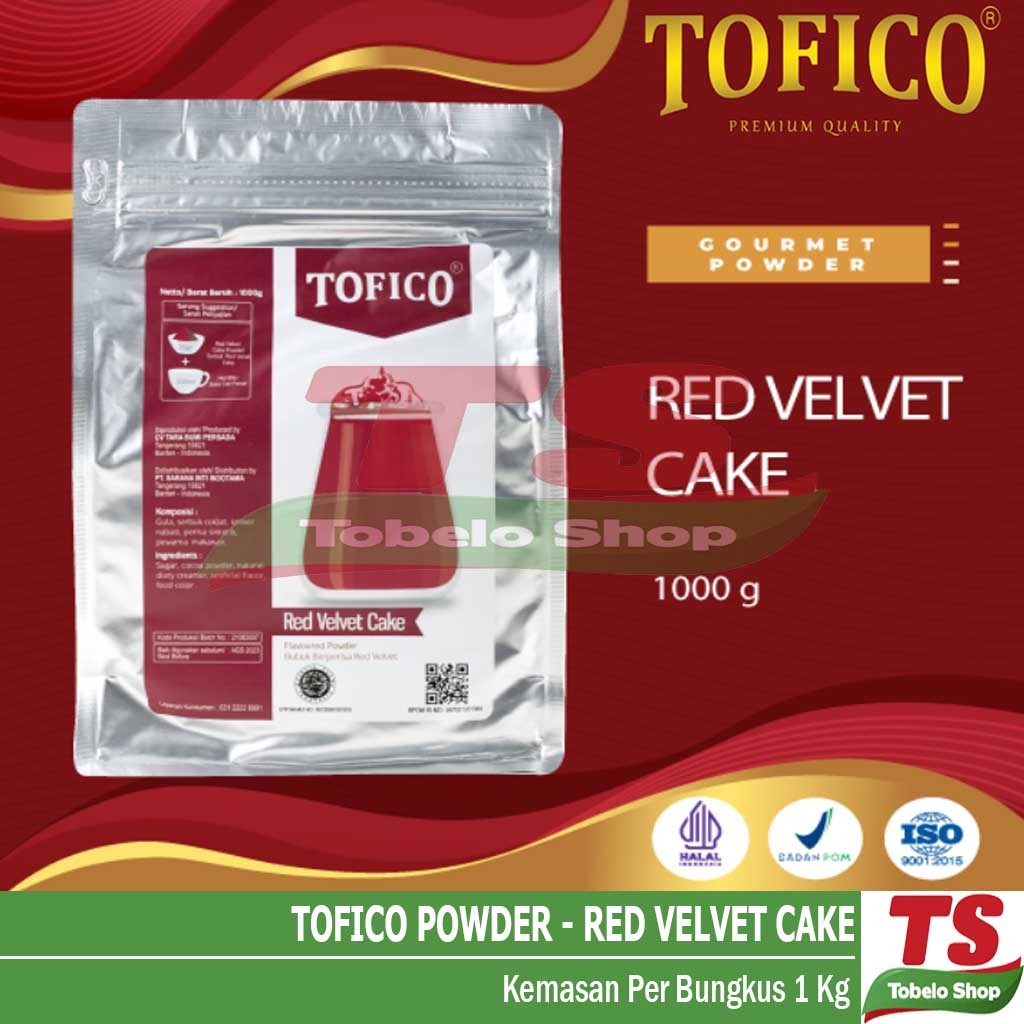 

TOFICO RED VELVET CAKE POWDER / TOFICO POWDER RED VELVET CAKE / BUBUK MINUMAN RED VELVET CAKE / TOFICO POWDER REDVELVET CAKE / TOFICO REDVELVET CAKE POWDER
