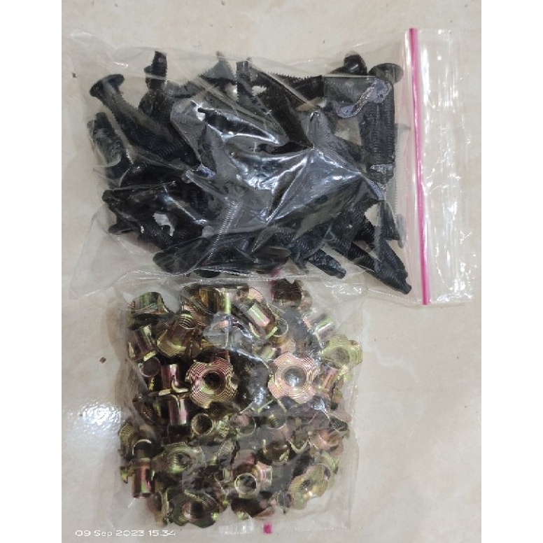 KODE A38D 5pcs Baut Speaker m6 4cm baut jcbc 4cm full drat komplit mur cakar m6