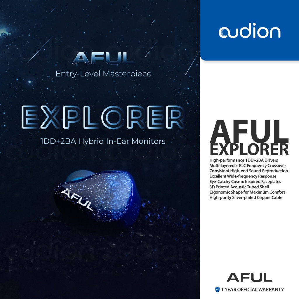 AFUL Explorer High Performance 1DD+2BA Hybrid Drivers In-ear IEM