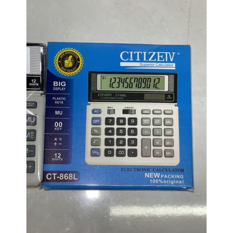 

KODE C92Y Kalkulator 868L 12 Digit Calculator Check Lengkap