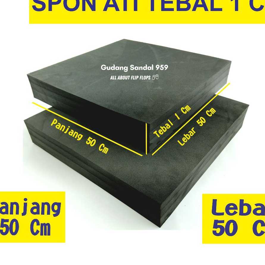 Terbaru SPON ATI  BUSA ATI  SPON EVA TEBAL 1 CM WARNA HITAM UKURAN 5CM X 5CM