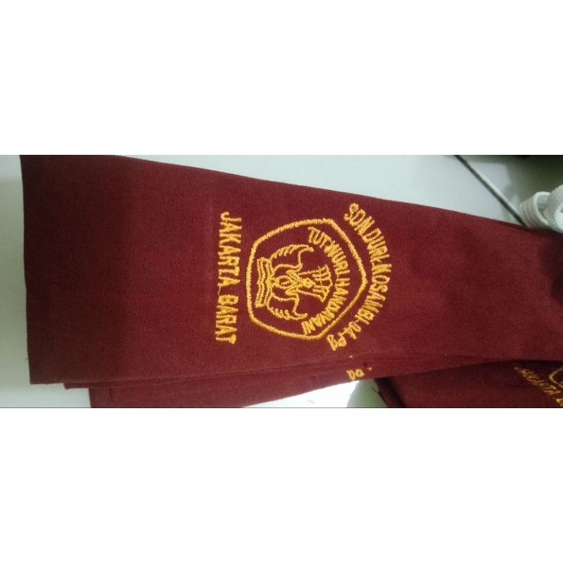 custom dasi sd bordir nama sekolah