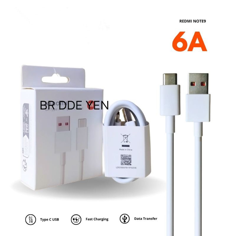 Kabel data . USB Cable Xiaomi . Oppo . Realme . Universal colokan Type C Tipe C 6.5A Fast Charging S