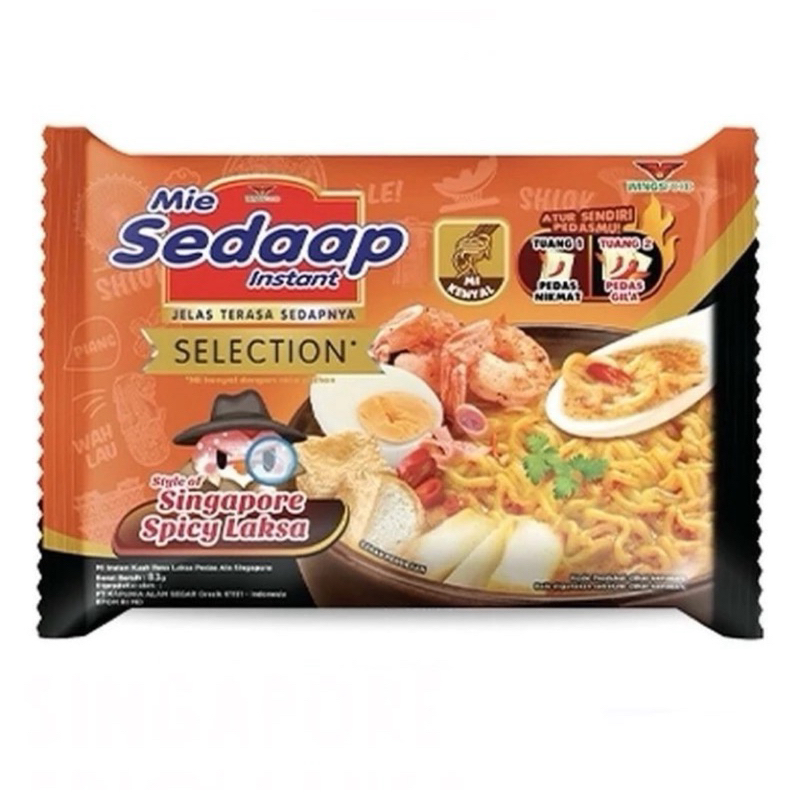 

MIE SEDAAP SINGAPORE SPICY LAKSA - 85Gram (1 PCs)
