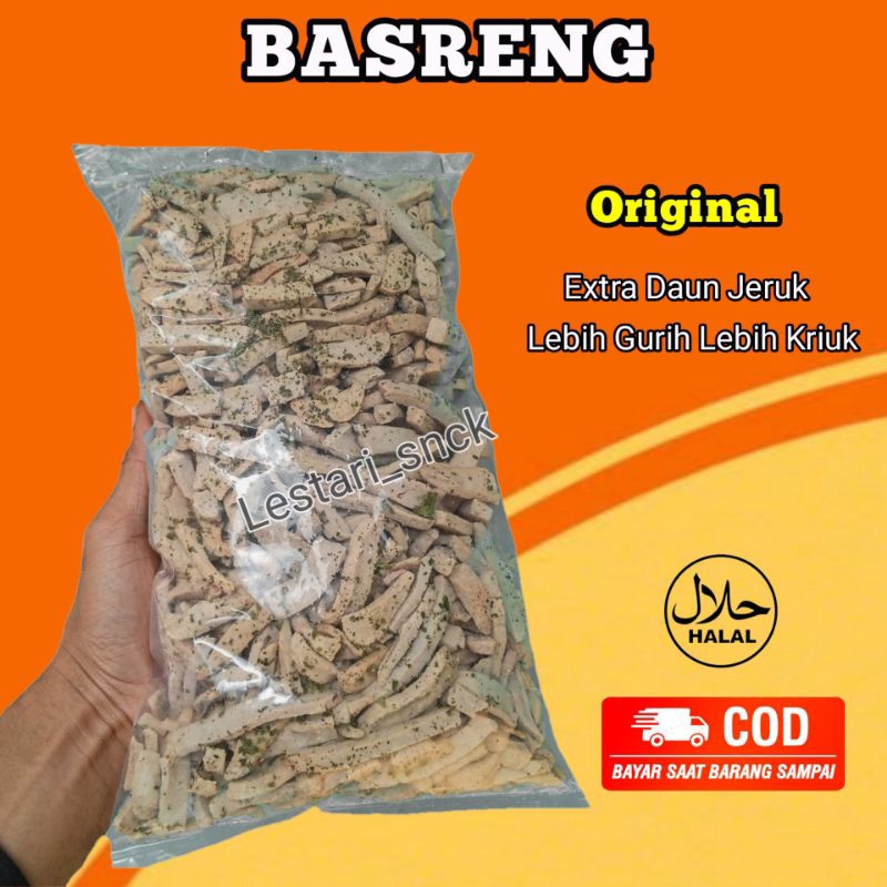 

500 GR BASRENG ORIGINAL gurih extra Daun jeruk lebih nikmat kriuk