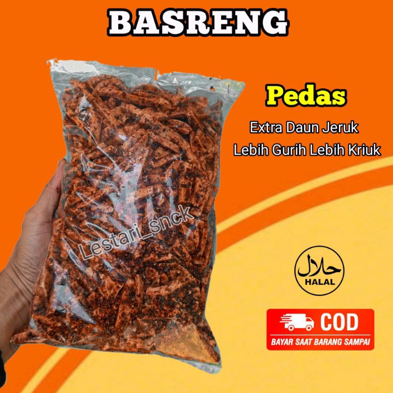 

BASRENG 500 GR Pedas Daun Jeruk Gurih Asin dan Kriuk Termurah Gratis ongkir