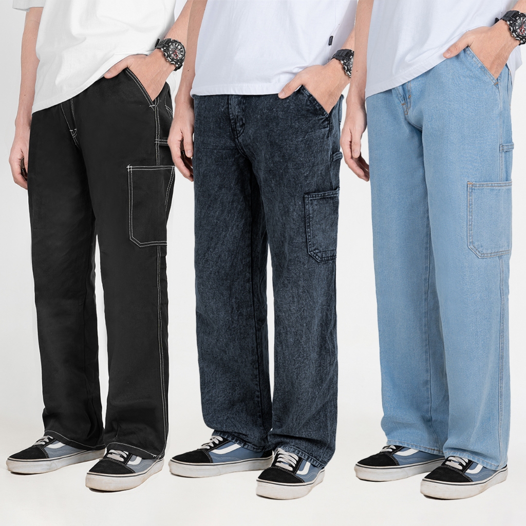 Otsky Celana Denim Pria Carpenter Reguler Fit