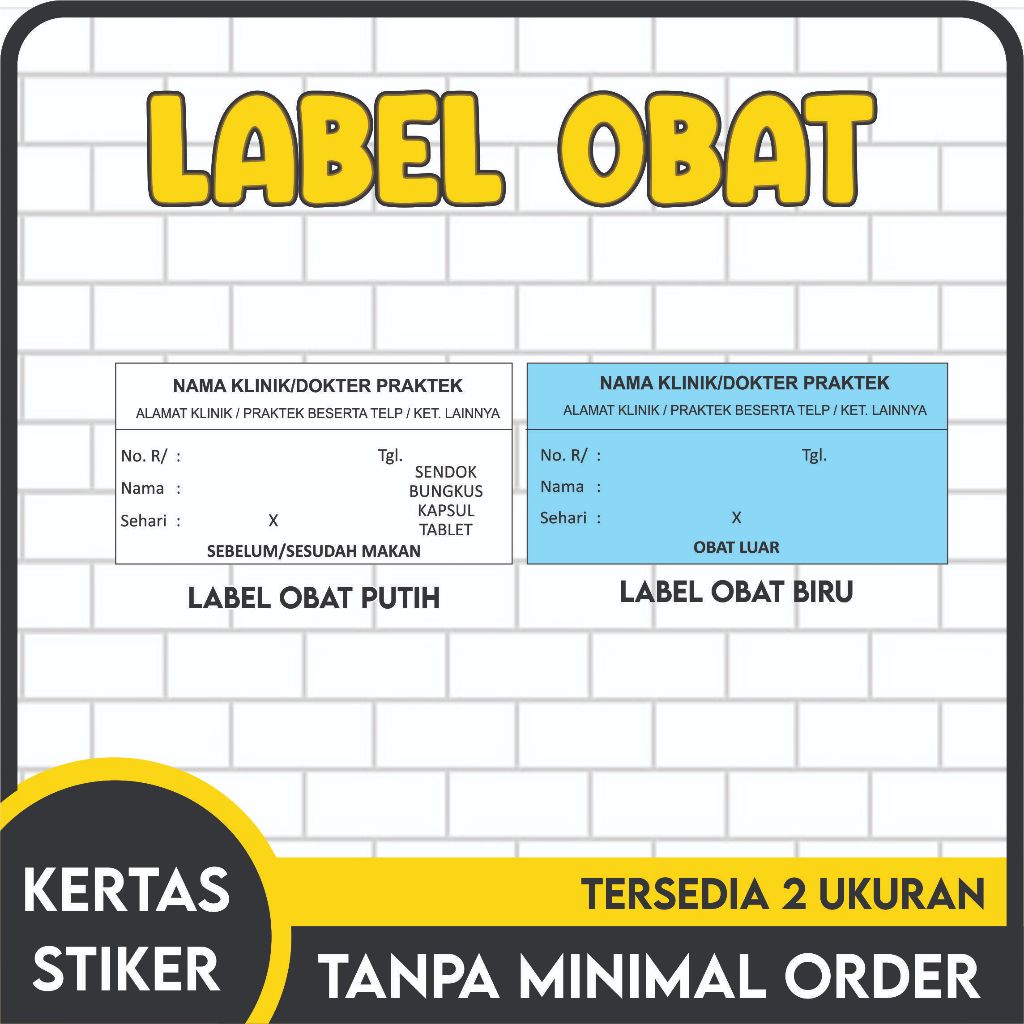 

CUSTOM LABEL ETIKET OBAT STIKER