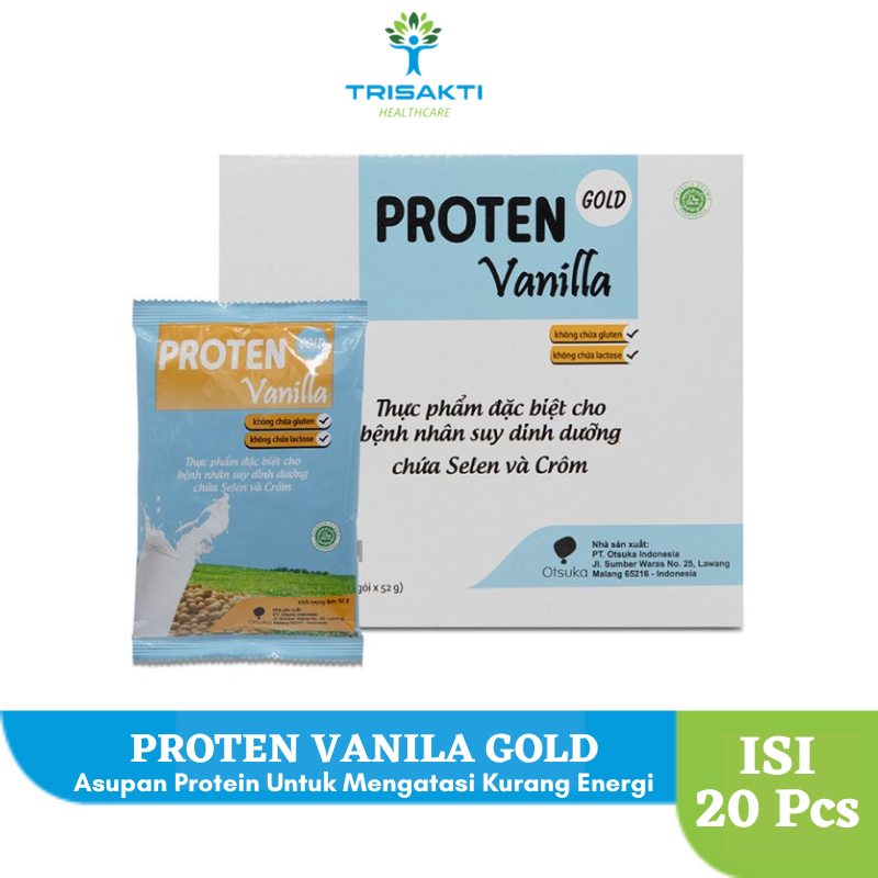 

Proten Gold Rasa Vanila 1 Box Isi 20 Sachet Susu Tinggi Protein