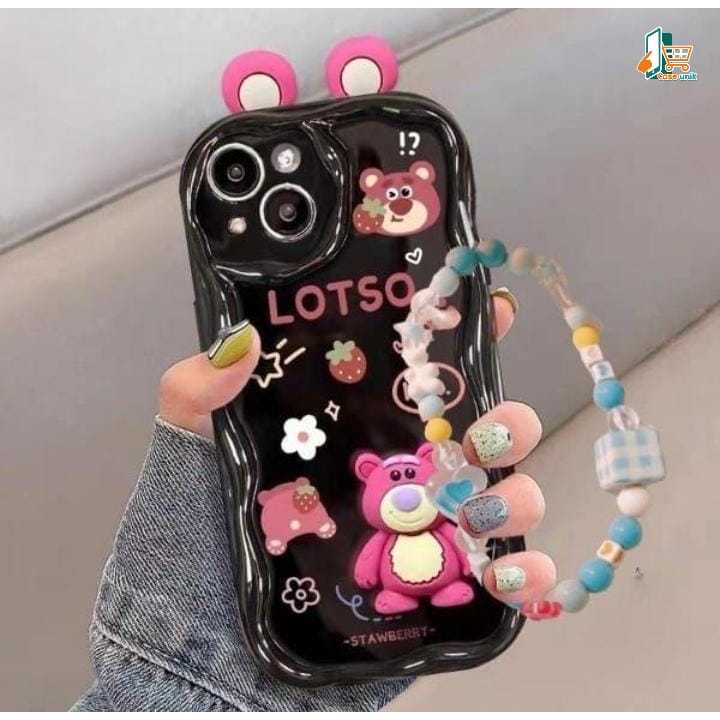 GL049 Premium Case Melting Stawberry Lotso Bracelet Softcase / Casing Hp For OPPO A58 A78 A60 A74 A9
