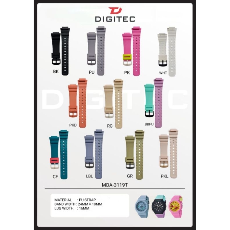 tali Jam tangan Digitec 3119 Original