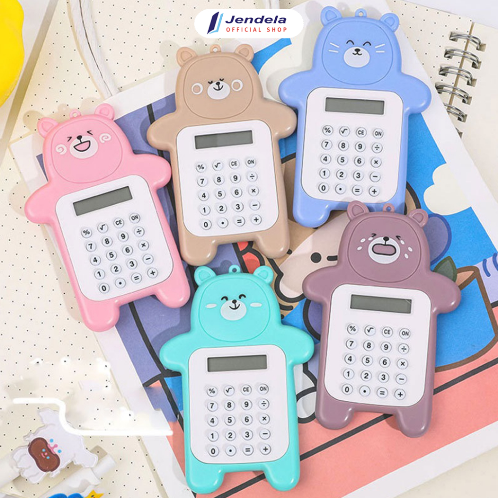 

Calculator Mini Portable Motif Bear Kalkulator Portable Mini Beruang Kalkulator Unik Kalkulator 8 Digit DIY