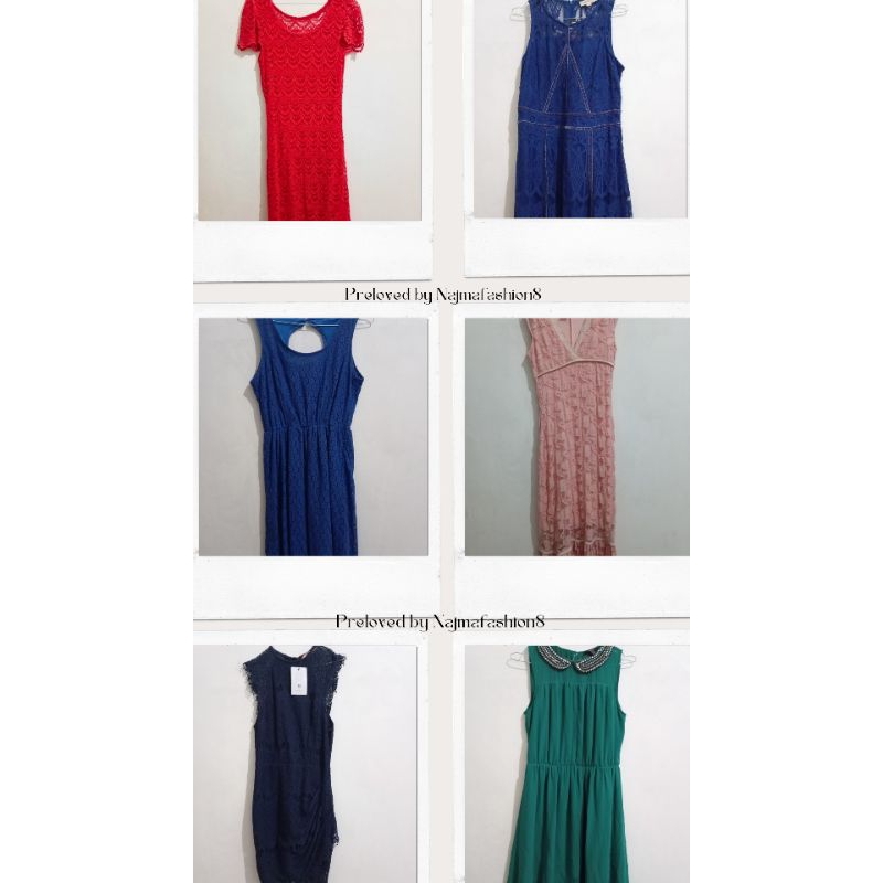dress brukat wanita preloved/dress brukat/preloved
