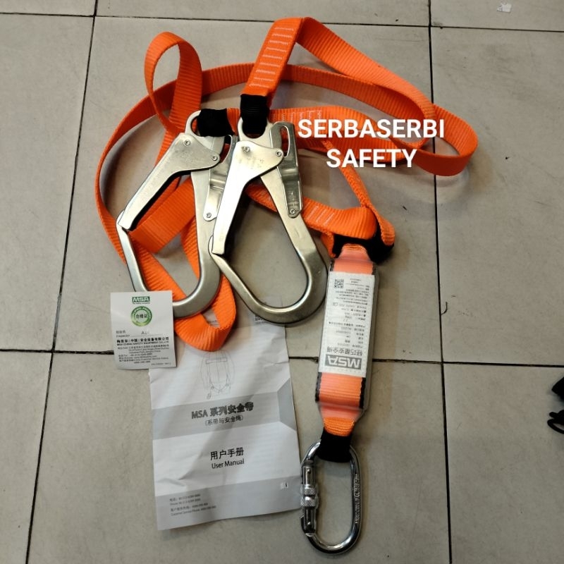 

Lanyard Double Hook MSA Type 10237316 SAFETY MSA Lanyard Webbing Absorber Berkualitas