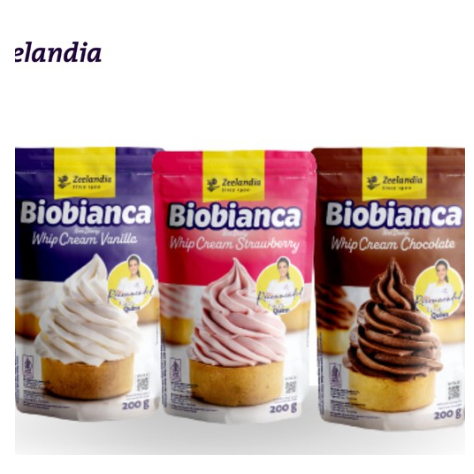 

(E-12) Biobianca Chocolate STRAWBERRY VANILLA WHITE 200g - Zeelandia - Whip Cream