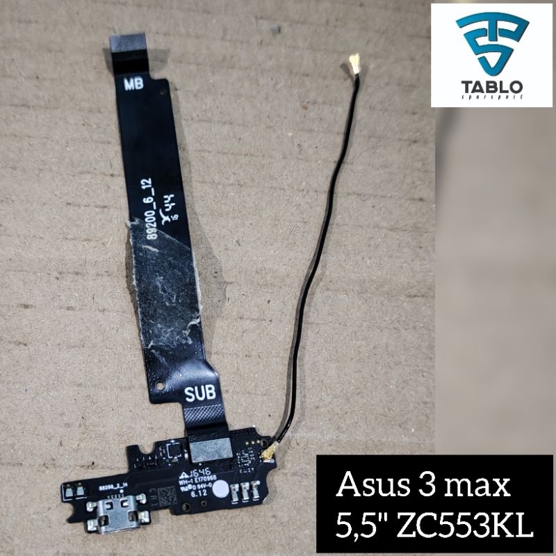 Papan konektor cas Flexibel antena Asus Zenfone 3 max 5,5" ZC553KL original Copotan hp