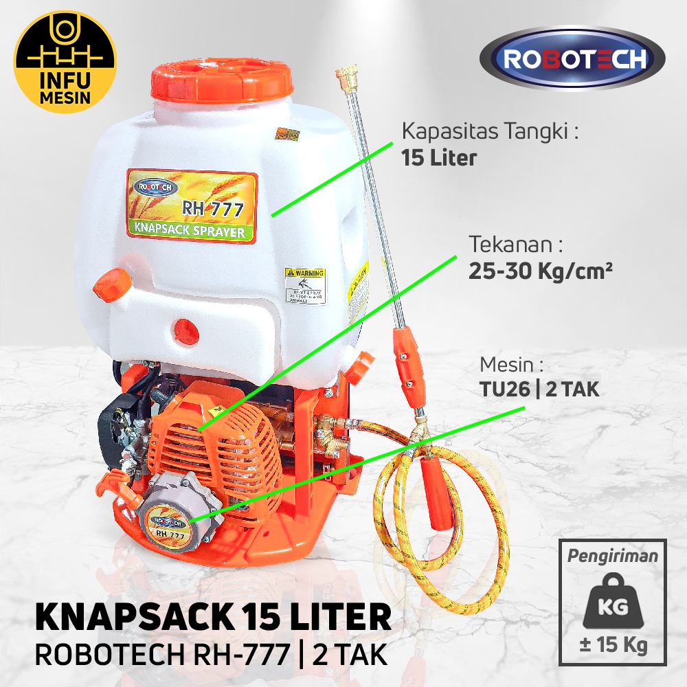 ROBOTECH RH777 KNAPSACK HIGH PRESSURE SPRAYER 2 TAK