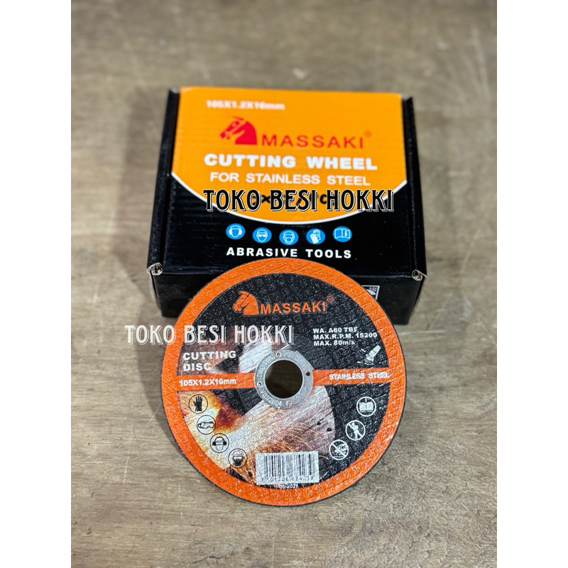 ( 1 Pcs ) Batu Gerinda Potong / Batu Grenda Potong Tipis Massaki 4x1