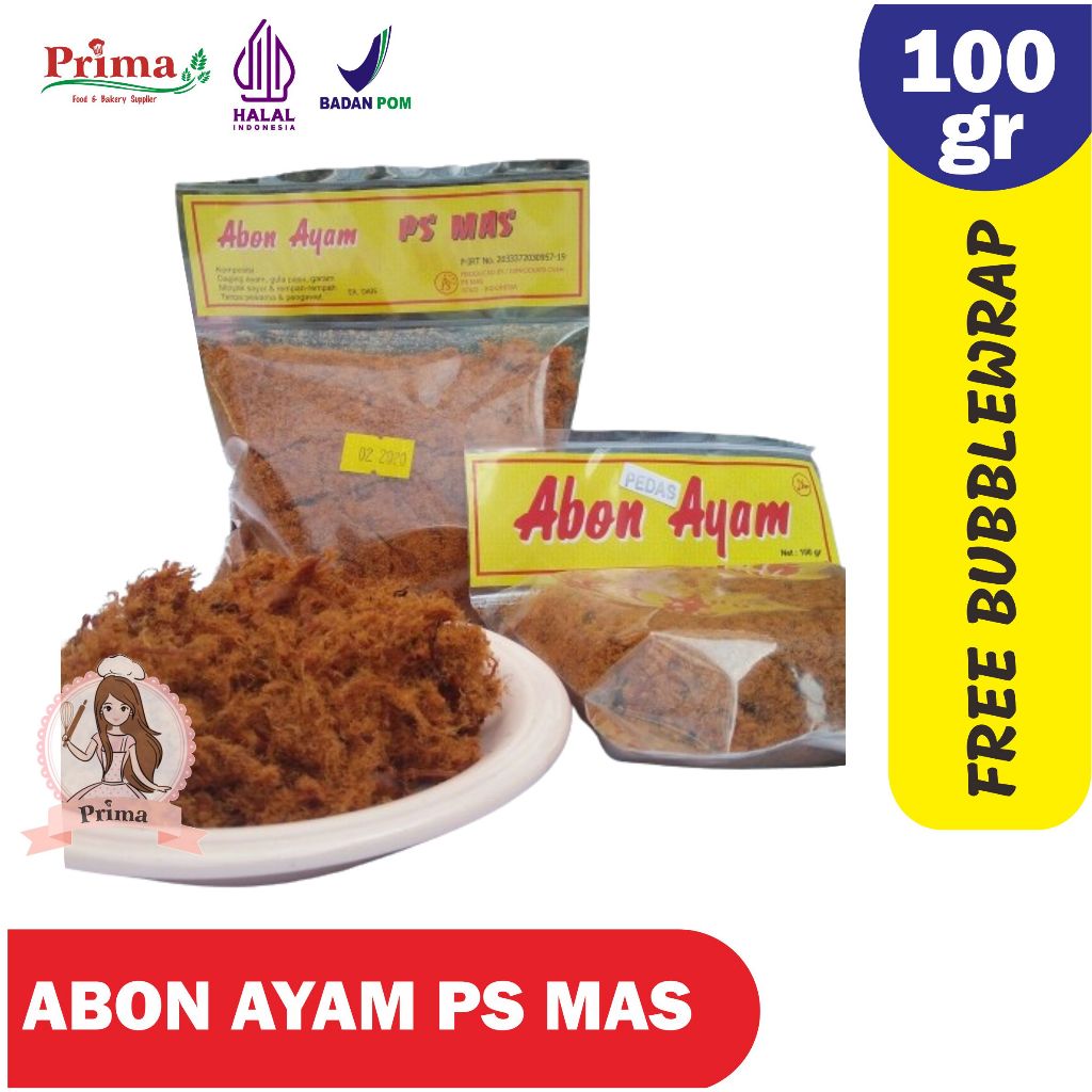 

Abon ayam - merk PS MAS - 100gr