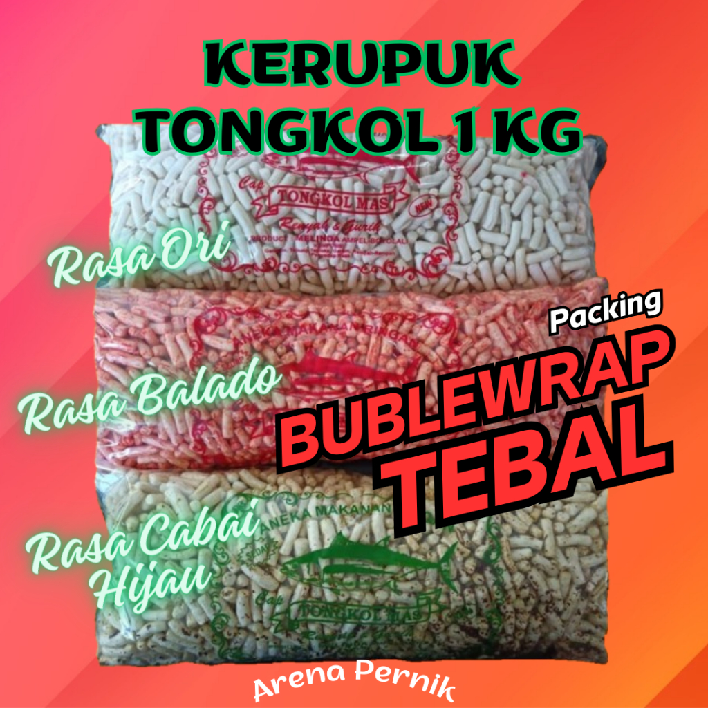 

Kerupuk Ikan Tongkol Stik Viral Snack Aneka Rasa Original Balado Lombok Ijo Hijau 1kg 1bal