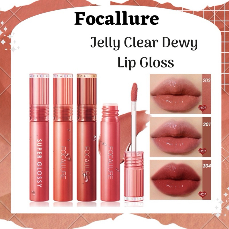 Focallure Jelly Clear Dewy Lip Tint / Glossy Tint / Lip Gloss / Lipstick