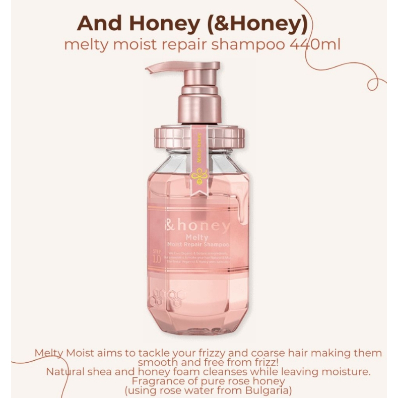 and honey hair MELTY shampoo treatment, hair pack, hair oil japan jepang original