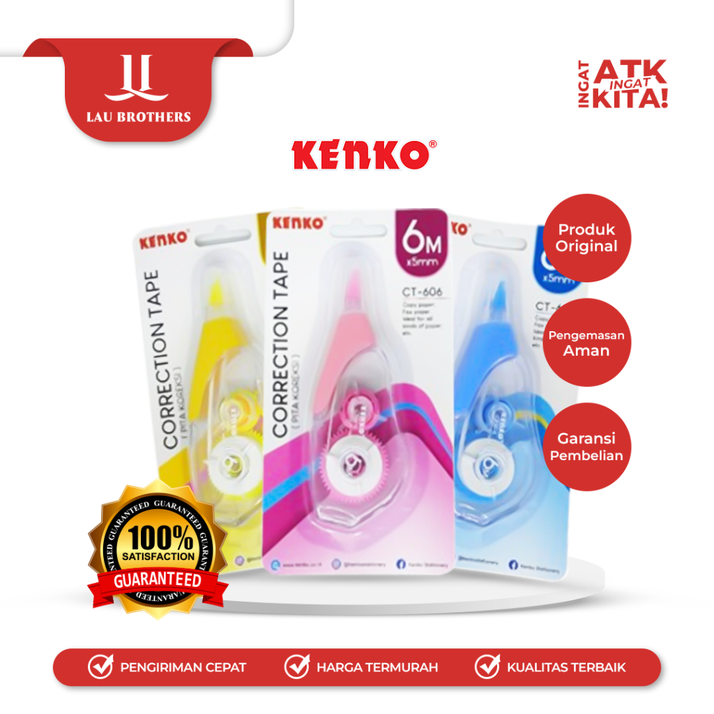 

KENKO PITA KOREKSI/ CORRECTION TAPE CT-606 [6M x 5mm] (1PC)