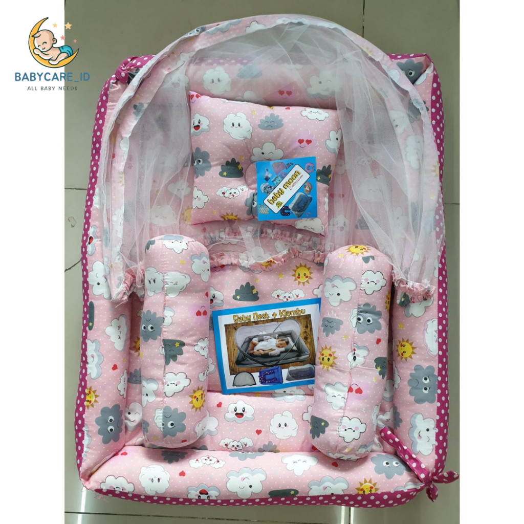 KASUR BABY NEST KELAMBU PISAH / KASUR BAYI BABY MOON / KASUR BAYI KELAMBU MOTIF / KASUR BAYI LENGKAP