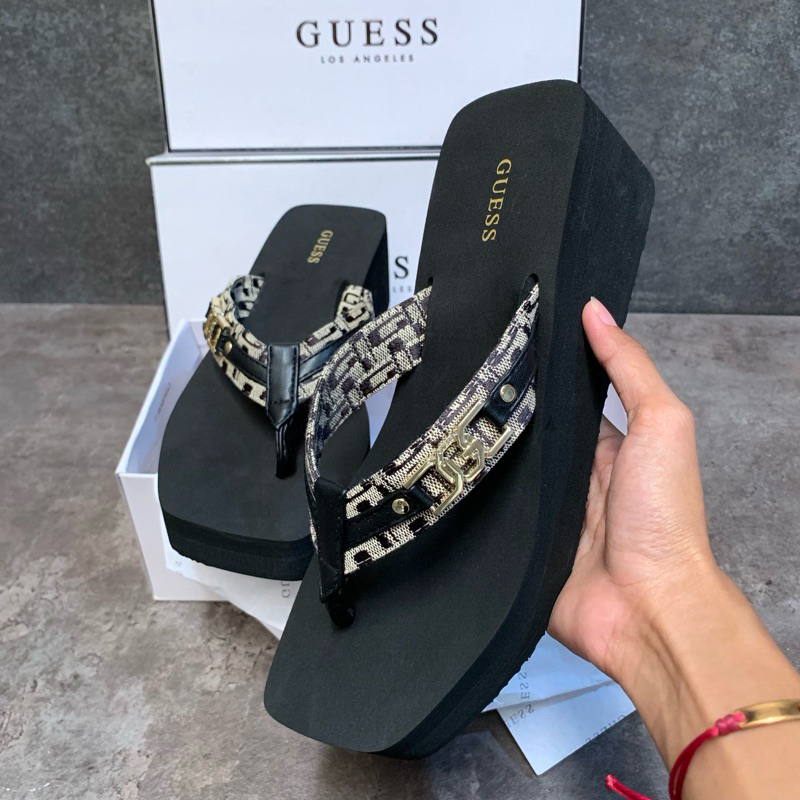 Ready Sandal Wanita Guess Original Sale Wedges Flat New Arrival 