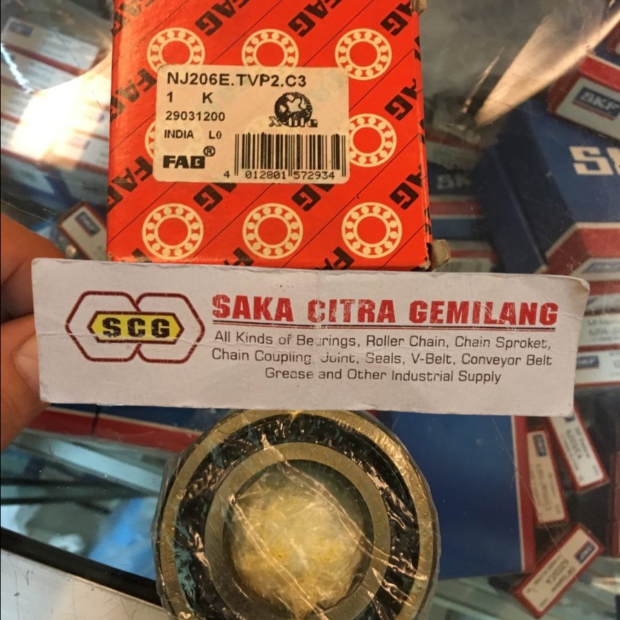 CYLINDRICAL BEARING NJ 206 E-TVP2 C3 MERK FAG ORIGINAL