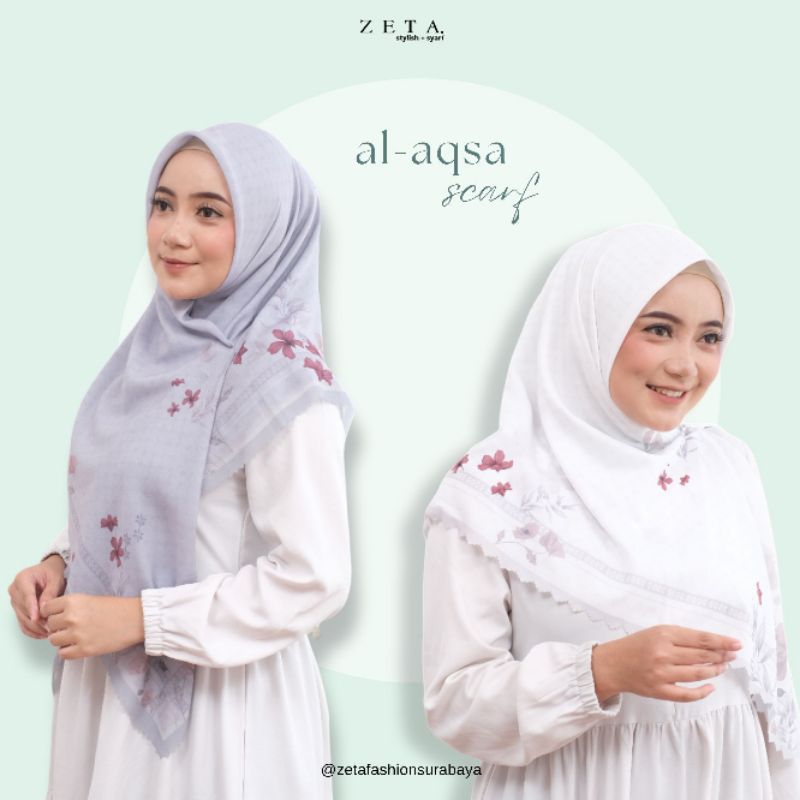 Zeta ITC | Al Aqsa Scarf hijab voal printing lasercut
