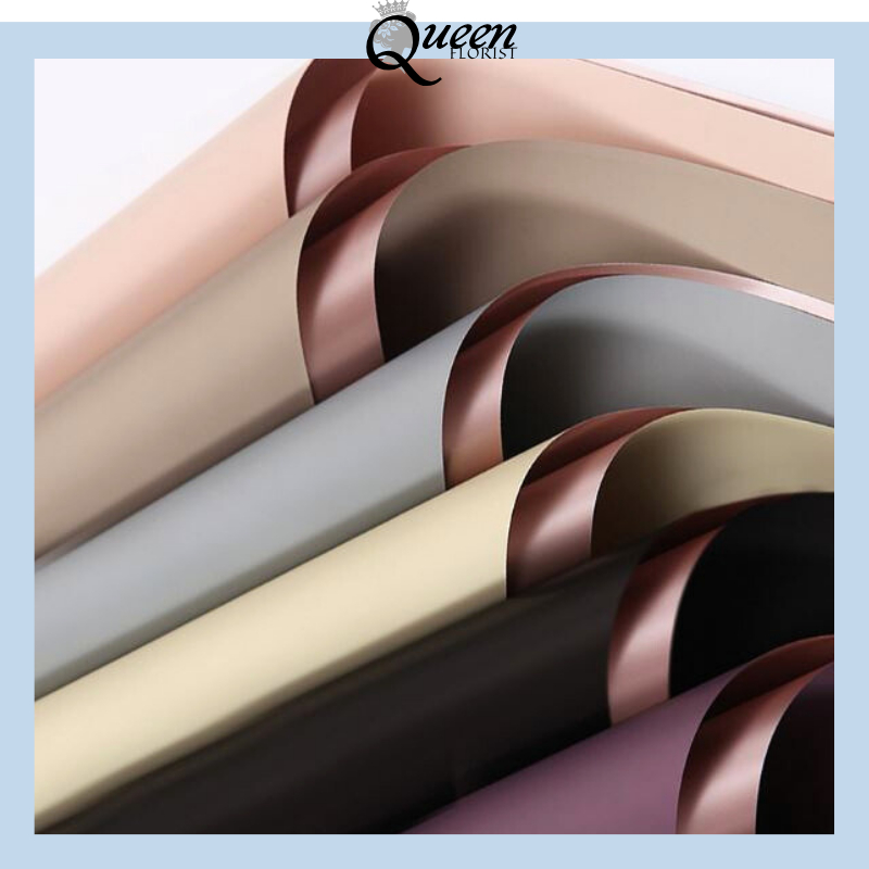 

20 LEMBAR Bicolor Rosegold Cellophane Kertas Buket Bunga Wrapping Paper KB19