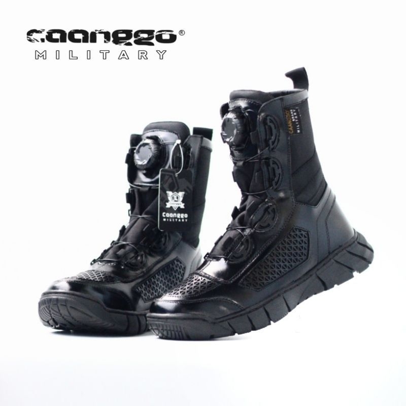 Sepatu Pdl Jatah TNI Caanggo® Libra Tali Putar | Sepatu Pdl Kulit Pria
