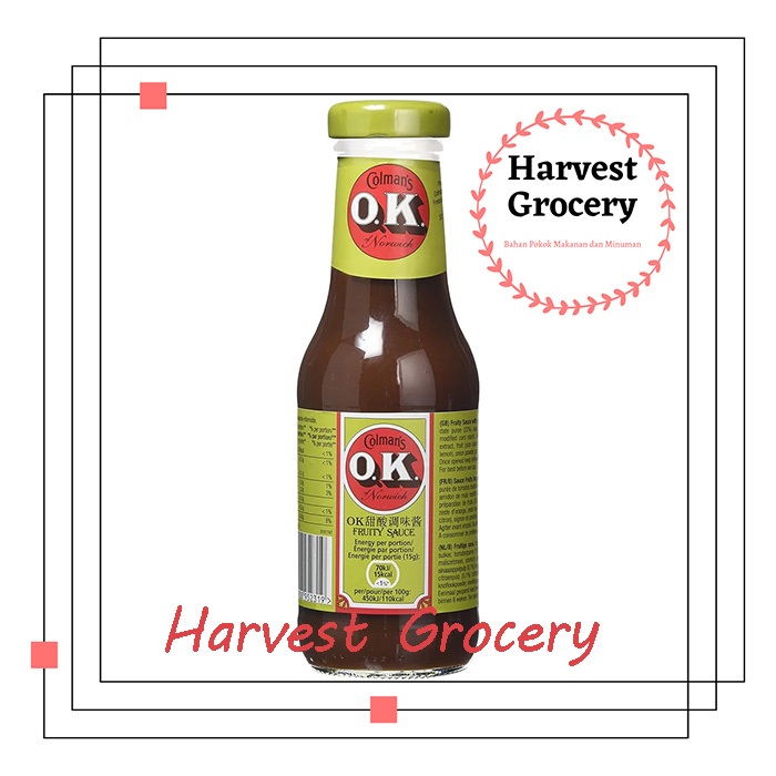 

RB Colman"s OK Fruity Sauce 335 Gram