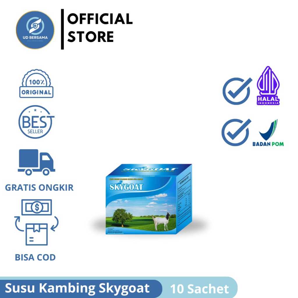 

SKYGOAT - Susu Kambing Etawa Bubuk SKY GOAT Original Vanilla 1 Box Isi 10 Sachet Banjarmasin
