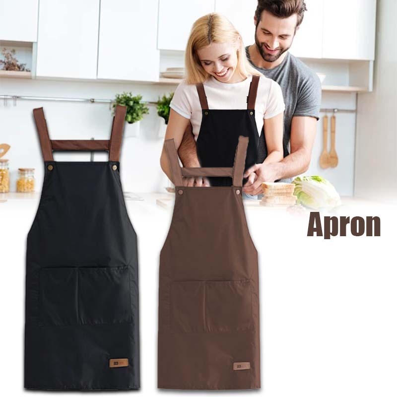 Waterproof Celmek Murah Celemek Masak Apron Celemek Barista Celemek Masak Kain Utk Dapur/Kafe/Restor