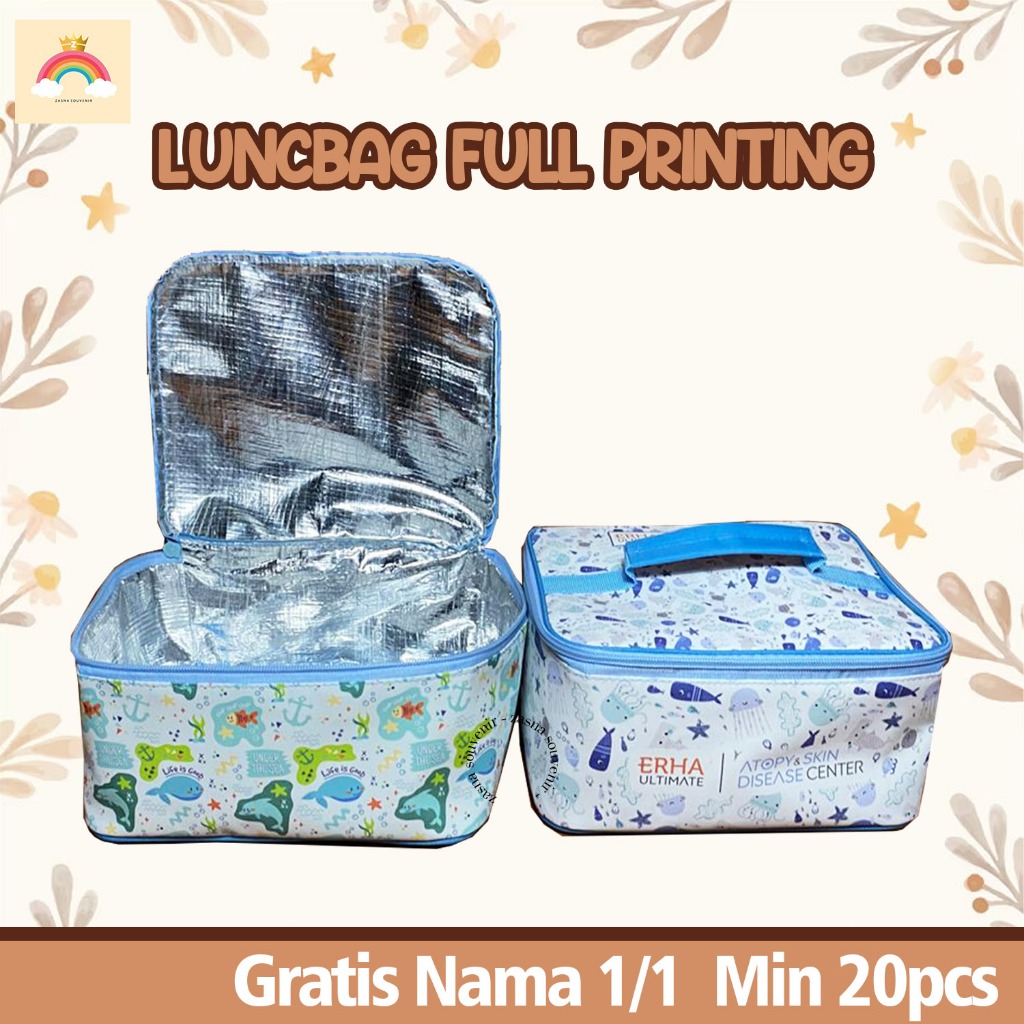 

PROMO LUNCH BAG ALUMUNIUM FOIL TAS ULTAH CUSTOM NAMA/SOUVENIR ULTAH/GOODIE BAG ANAK MURAH TERLARIS