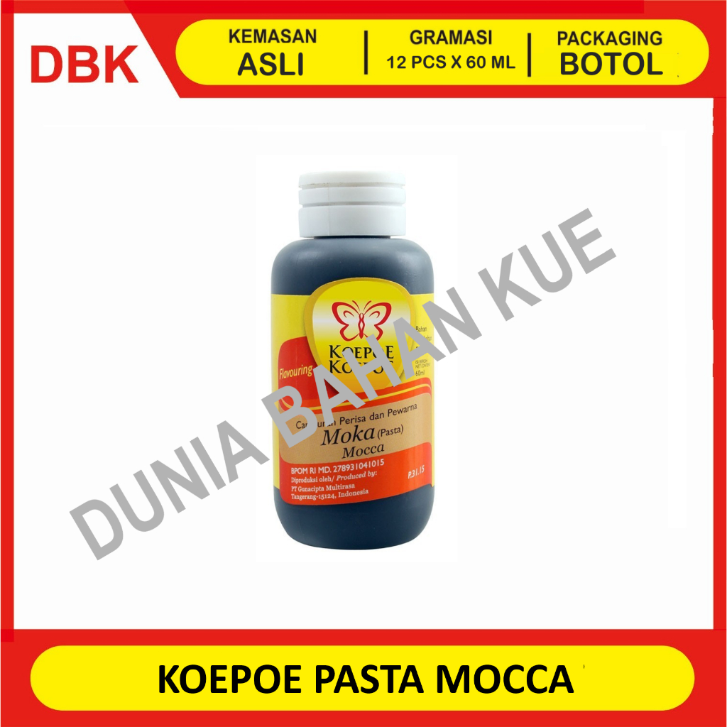 

KOEPOE KUPU PASTA COFFEE MOCCA 60 ML - 1 LUSIN 12 PCS / PASTA PERISA KOPI MOKA