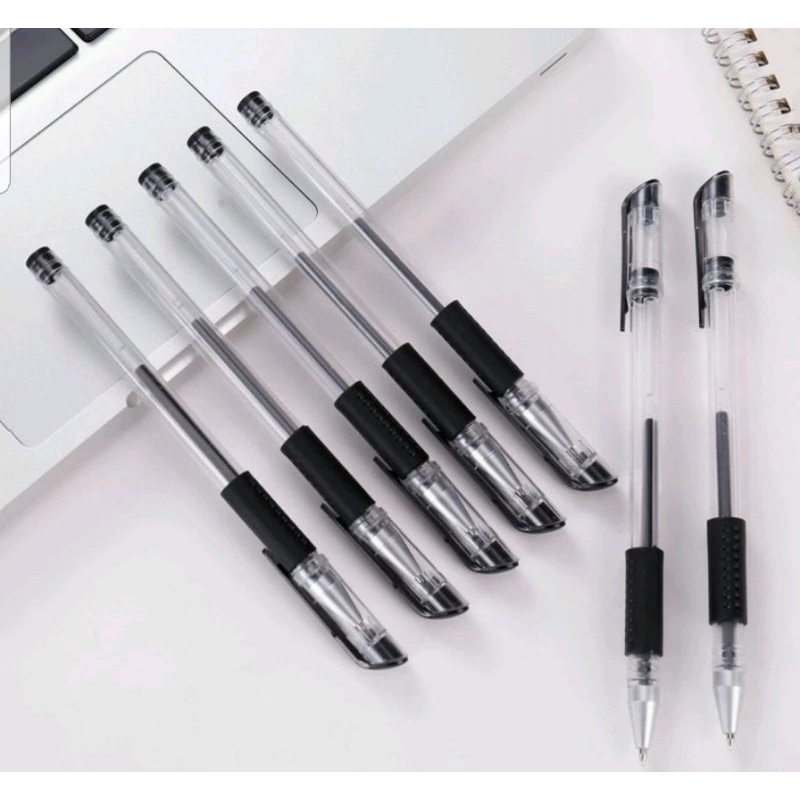 

Pulpen Gel 0.55mm 1 Pack Pena Gel Hitam Standard Bolpen Sekola