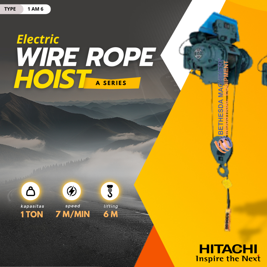 Wire Rope Hoist Electric 1 ton Hitachi