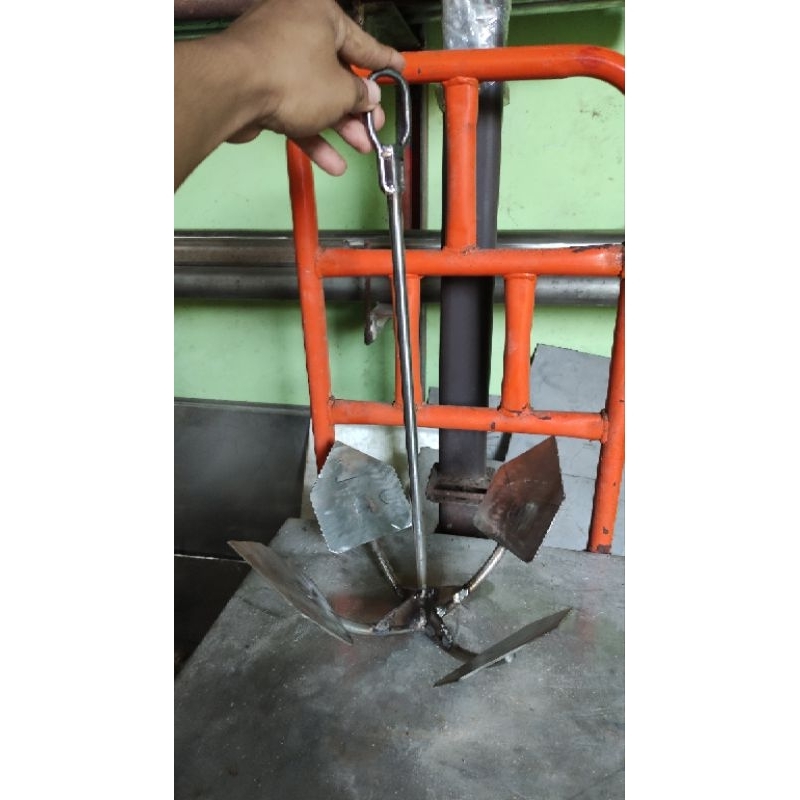 Jangkar Steanless 4 Kail Untuk perahu nelayan kecil
